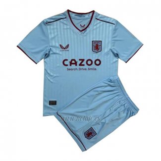 Camiseta Aston Villa Segunda Nino 2022-2023