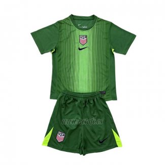 Camiseta Estados Unidos Portero Nino 2025 Verde