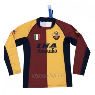 Camiseta Roma Primera Manga Larga Retro 2001-2002