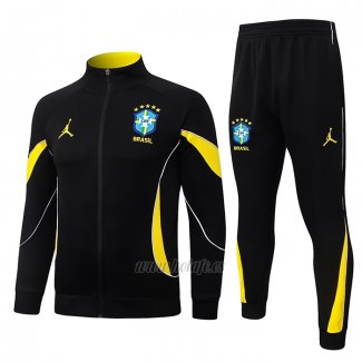 Chandal de Chaqueta del Brasil 2026-2027 Negro Amarillo