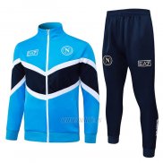 Chandal de Chaqueta del Napoli Nino 2025-2026 Azul Negro