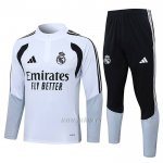 Chandal de Sudadera del Real Madrid Nino 2026-2027 Blanco