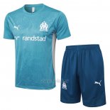Chandal del Olympique Marsella Manga Corta 2024-2025 Azul - Pantalon Corto