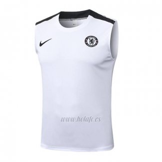 Camiseta de Entrenamiento Chelsea Sin Mangas 2025-2026 Blanco
