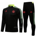 Chandal de Chaqueta del Manchester United 2021-2022 Negro y Amarillo