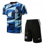 Chandal del Inter Milan Manga Corta 2022-2023 Azul - Pantalon Corto