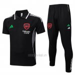 Conjunto Polo del Arsenal 2025-2026 Negro