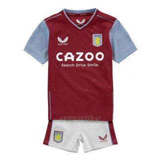 Camiseta Aston Villa Primera Nino 2022-2023