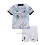 Camiseta Liverpool Segunda Nino 2022-2023