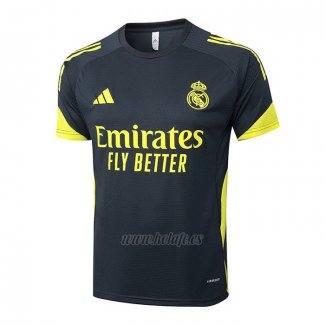 Camiseta de Entrenamiento Real Madrid 2025-2026 Negro Amarillo