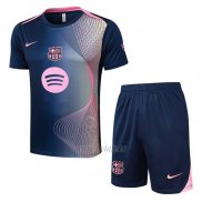 Chandal del Barcelona Manga Corta 2025-2026 Azul Rosa - Pantalon Corto