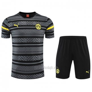 Chandal del Borussia Dortmund Manga Corta 2022-2023 Gris - Pantalon Corto