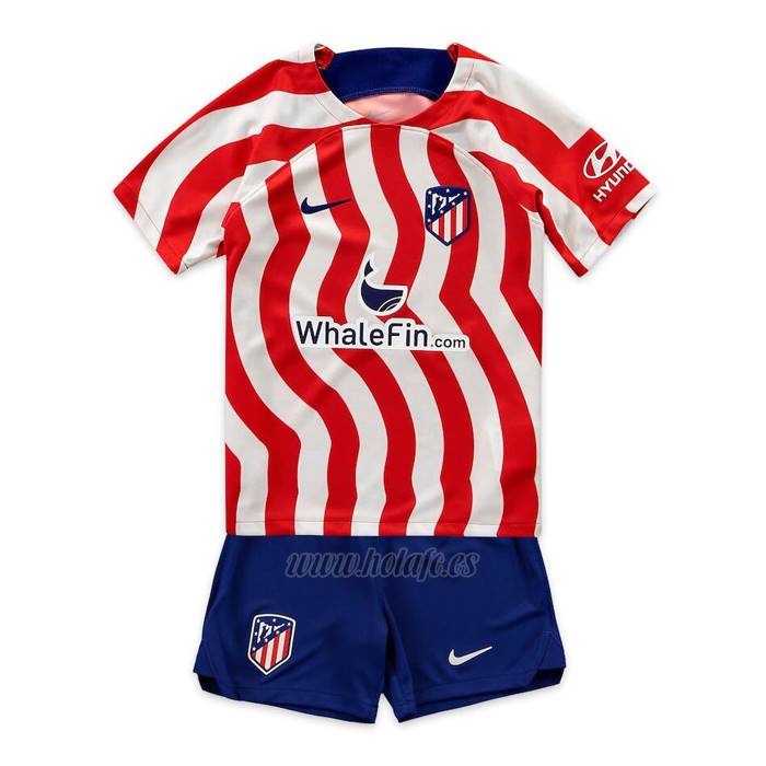 Camiseta 1ª Atlético de Madrid 2022/2023 Personalizada para Niño