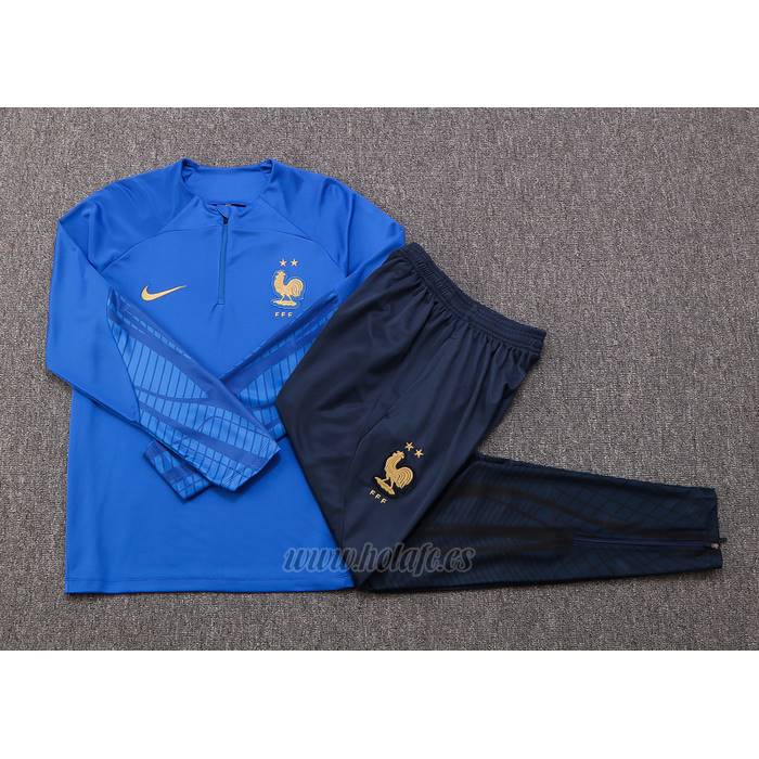 Chandal de Sudadera del Francia 2022-2023 Nino Azul